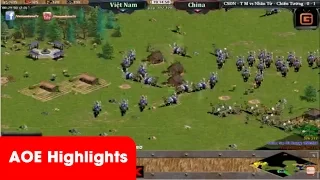 AOE HighLights - Kinh khủng tởm Chim Sẻ Đi Nắng cân đôi mặc kệ đồng đội chết từ đầu