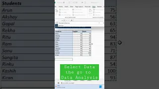 #shorts I How to use data analysis for descriptive statistics in excel