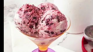 Mixed Berry Ice Cream - No Machine Needed and takes just 5 Minutes