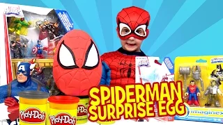 SpiderMan Play-doh Surprise Egg with Little Flash!