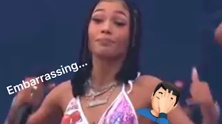 Coi Leray embarrassing herself on Rolling loud