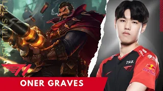 T1 Oner play Graves | Graves vs VI | K/D/A 18/6/11 | New META with ITEMS in Patch13.10