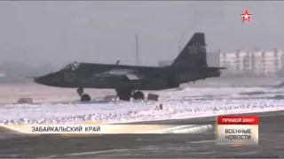 Су-25 работают по «террористам» под прикрытием истребителей: уникальные кадры