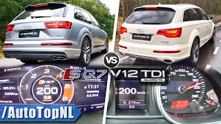 AUDI SQ7 V8 TDI vs Q7 V12 TDI | 0-200km/h ACCELERATION & POV by AutoTopNL