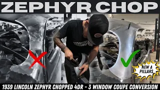 Shaping Sheet Metal By Hand To Replace Damaged A Pillars On The 1939 Lincoln Zephyr Coupe Conversion