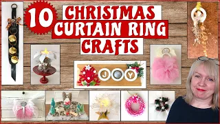 10  Christmas decorations from curtain rings Holiday DIY decorations how to tutorial