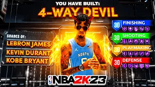 NEW "4-WAY DEVIL" BUILD IS THE BEST BUILD IN NBA 2K23! *NEW* BEST GAME BREAKING BUILD IN NBA 2K23