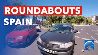 Driving Through Multi-Lane Roundabouts in Madrid, Spain
