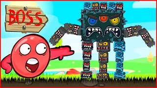 Competition in the game about the red ball 4. Animated battle.Баталия Красного шарика на арене