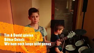 Kinder (11 & 8) spielen live "Böhse Onkelz - Wir ham noch lange nicht genug" Cover + Solo