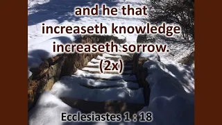 Ecclesiastes 1:18, For in much wisdom is much grief,KJV singalong w lyrics, Dm