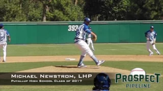 Michael Newstrom, LHP, Puyallup High School Class of 2017, Pitching Mechanics at 240 FPS