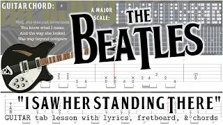 Learn to play the Beatles' "I Saw Her Standing There" with this lesson (Guitar tab, chords & lyrics)