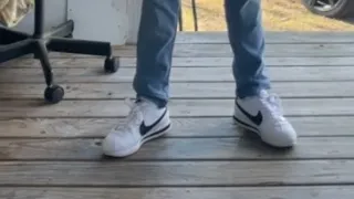 Nike Cortez classic leather White and Black unboxing + on feet