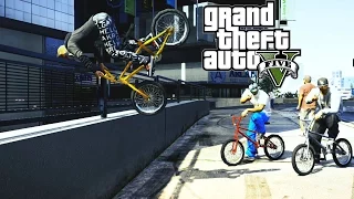 GTA 5 Epic BMX tricks montage #9 (Grinds transfer, Flip ,Spin, wallride)