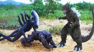 GIANT XENOMORPH KONG Vs MECHAZILLA | ALIEN & TITAN ​| BOBOTV