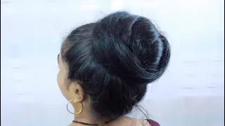 Mira's Extra Huge High Knot Semi Tower Bun Making With Her Below Knee Length Mane