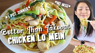 *BETTER THAN TAKEOUT* CHICKEN LO MEIN NOODLES | 1 POT DINNER | HEALTHY AND SIMPLE | NO MSG | TASTY