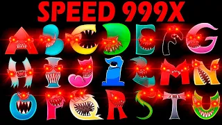 Alphabet Lore vs Number Lore But Everyone Evil Eyes Reverse Monster Evil   Baby Speed 999X