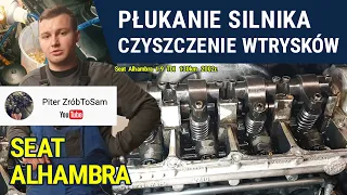 Seat Alhambra 1.9 TDI płukanka oleju i wtryskiwaczy - sprawdzanie kompresji i korekt wtrysków