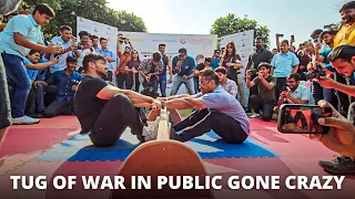 ONE VS. ONE TUG OF WAR MATCH WITH @YatinderSinghOfficial IN FRONT OF A COLLEGE CROWD 🔥