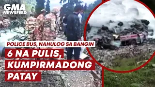 Police bus, nahulog sa bangin sa India | GMA News Feed