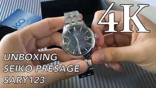 4K Unboxing Seiko Presage SARY123 Mechanical Cocktail Blue Moon Watch