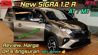 DAIHATSU New SIGRA | HARGA, REVIEW, DP, ANGSURAN SIGRA 1.2 R AT / MT BARU 2023 warna Bronze metallic