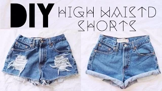 DIY High Waisted Shorts