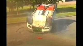Rally Crash Mitsubishi