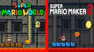 Recreating Super Mario World's Roy's Castle in Super Mario Maker 2 (SMW Style)