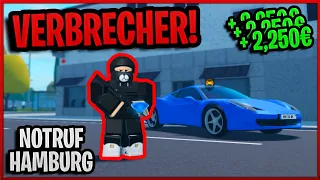 Ein Tag als ERFOLGREICHER VERBRECHER in Notruf HAMBURG!? | Roblox Notruf Hamburg Deutsch