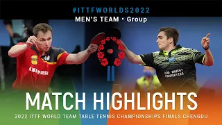 Highlights | Kirill Gerassimenko (KAZ) vs Benedikt Duda (GER) | MT Grps | #ITTFWorlds2022