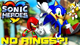 Can You Beat Sonic Heroes WITHOUT Collecting Any Rings?! | Team Sonic, Dark & Rose!