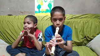 Flauta doce, aprendendo o hino 15 da Harpa Cristã