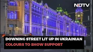 Watch: Ukraine Flag Colours Light Up Buildings In Global Solidarity Show