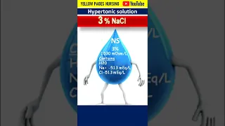 3% Sodium Chloride solution | 3% NS | Hypertonic solution