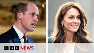 Prince William visits Kate in hospital after surgery | BBC News