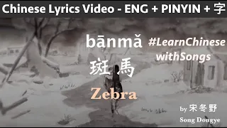 ♫ zebra, don't fall asleep - Song Dongye (PINYIN + ENG Lyrics Video) [Banma, banma]