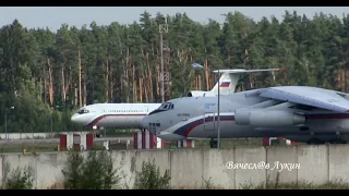 Вылет двух бортов Ту-154Б-2 RA-85446 и Ил-76МД RA-78850