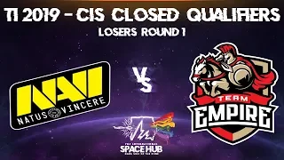 NaVi vs Empire Game 3 - TI9 CIS Regional Qualifiers: Losers' Round 1