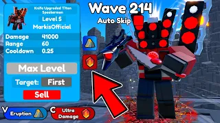 😱WOAH!! NEW ABILITES FOR KNIFE TITAN SPEAKERMAN!!🔥🔥 Toilet Tower Defense | EP 73 PART 2 Roblox