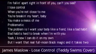 James Maslow - Lose Control [Teddy Swims Cover] (Lyrics)