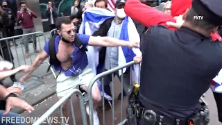 Fights Break Out Between Pro-Palestine and Pro-Israel Protesters in NYC