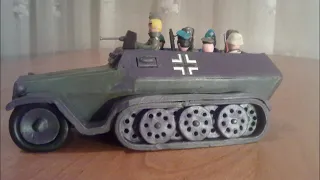 Немецкий броневик Sd Kfz 251 из пластилина