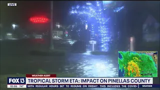 Gulfport streets flood as Tropical Storm Eta passes Tampa Bay