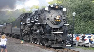 Nickel Plate Road 765 coming into Jim Thorpe, PA with R&N 425 blowing whistle