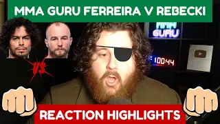 THE MMA GURU UFC Diego Ferreira vs Mateusz Rebecki St Louis Fight Night Reaction Highlights