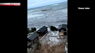 Japan earthquake: Video footage of tsunami on January 1ーNHK WORLD-JAPAN NEWS