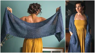 Step-by-Step: Learn How to Knit the Incredibly Easy, Beginner Friendly Rhay Pocket Shawl!